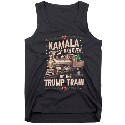 Kamala Got Ran Over By The Trump Train Christmas Holiday Xmas Tank Top
