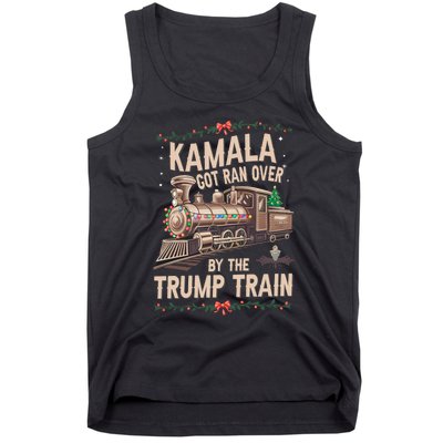 Kamala Got Ran Over By The Trump Train Christmas Holiday Xmas Tank Top