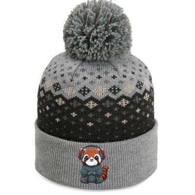 Kawaii Gamer Red Panda Online Gaming Video Games Anime Gift The Baniff Cuffed Pom Beanie