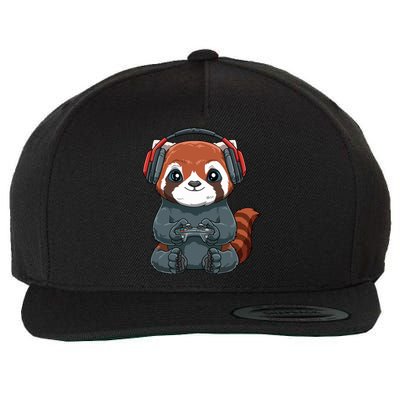 Kawaii Gamer Red Panda Online Gaming Video Games Anime Gift Wool Snapback Cap