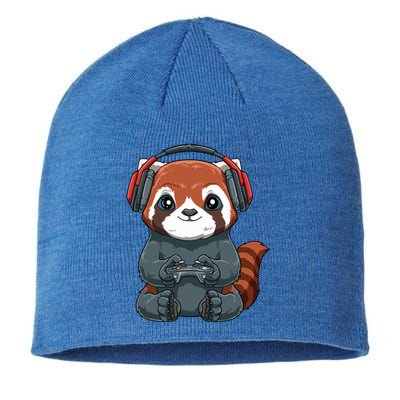 Kawaii Gamer Red Panda Online Gaming Video Games Anime Gift Sustainable Beanie