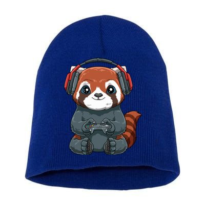 Kawaii Gamer Red Panda Online Gaming Video Games Anime Gift Short Acrylic Beanie