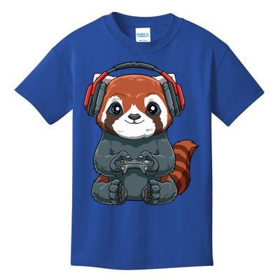 Kawaii Gamer Red Panda Online Gaming Video Games Anime Gift Kids T-Shirt