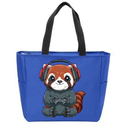 Kawaii Gamer Red Panda Online Gaming Video Games Anime Gift Zip Tote Bag