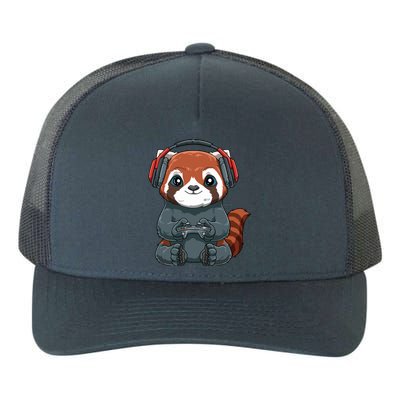 Kawaii Gamer Red Panda Online Gaming Video Games Anime Gift Yupoong Adult 5-Panel Trucker Hat