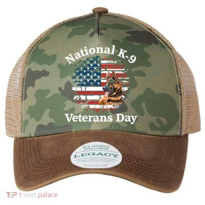 K9 Ger Shepherd Military Working Dog Veterans Day Gift Legacy Tie Dye Trucker Hat