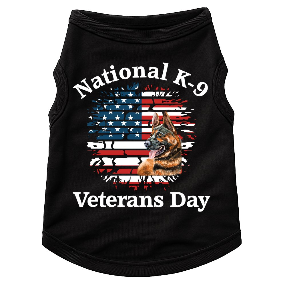 K9 Ger Shepherd Military Working Dog Veterans Day Gift Doggie Tank