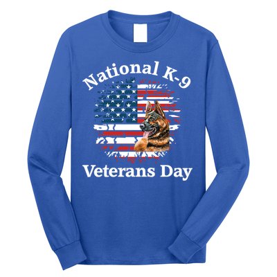 K9 Ger Shepherd Military Working Dog Veterans Day Gift Long Sleeve Shirt