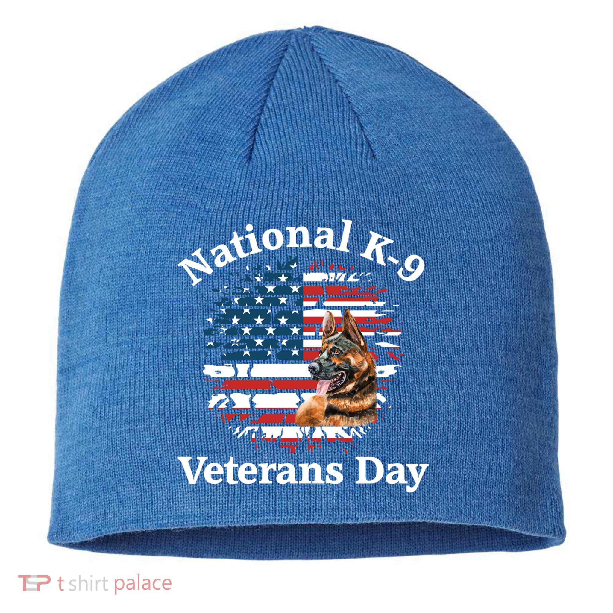 K9 Ger Shepherd Military Working Dog Veterans Day Gift Sustainable Beanie