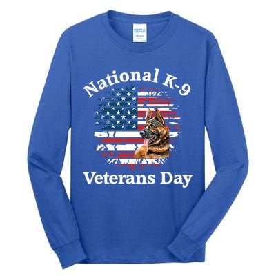 K9 Ger Shepherd Military Working Dog Veterans Day Gift Tall Long Sleeve T-Shirt