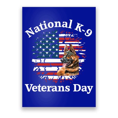 K9 Ger Shepherd Military Working Dog Veterans Day Gift Poster