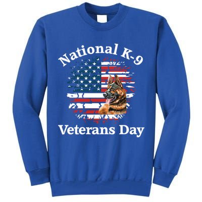 K9 Ger Shepherd Military Working Dog Veterans Day Gift Tall Sweatshirt