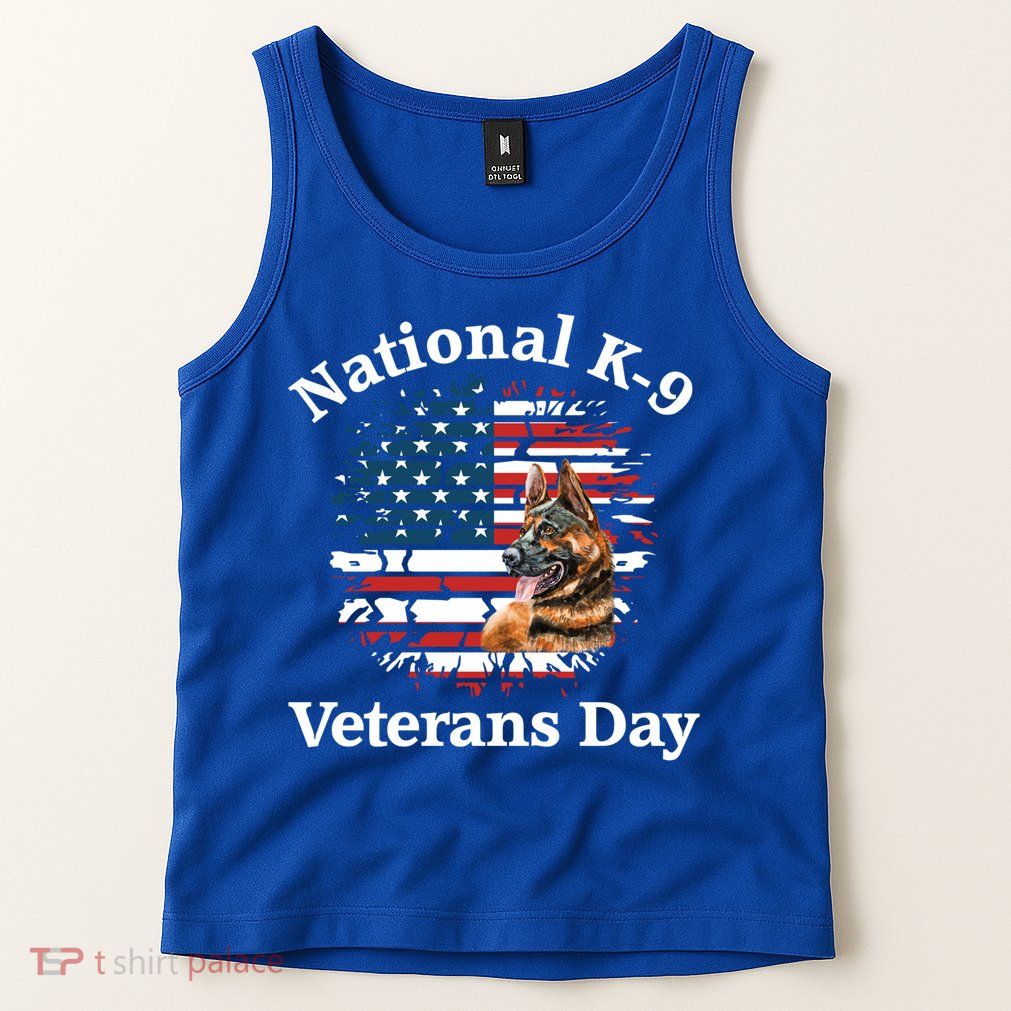 K9 Ger Shepherd Military Working Dog Veterans Day Gift Tank Top