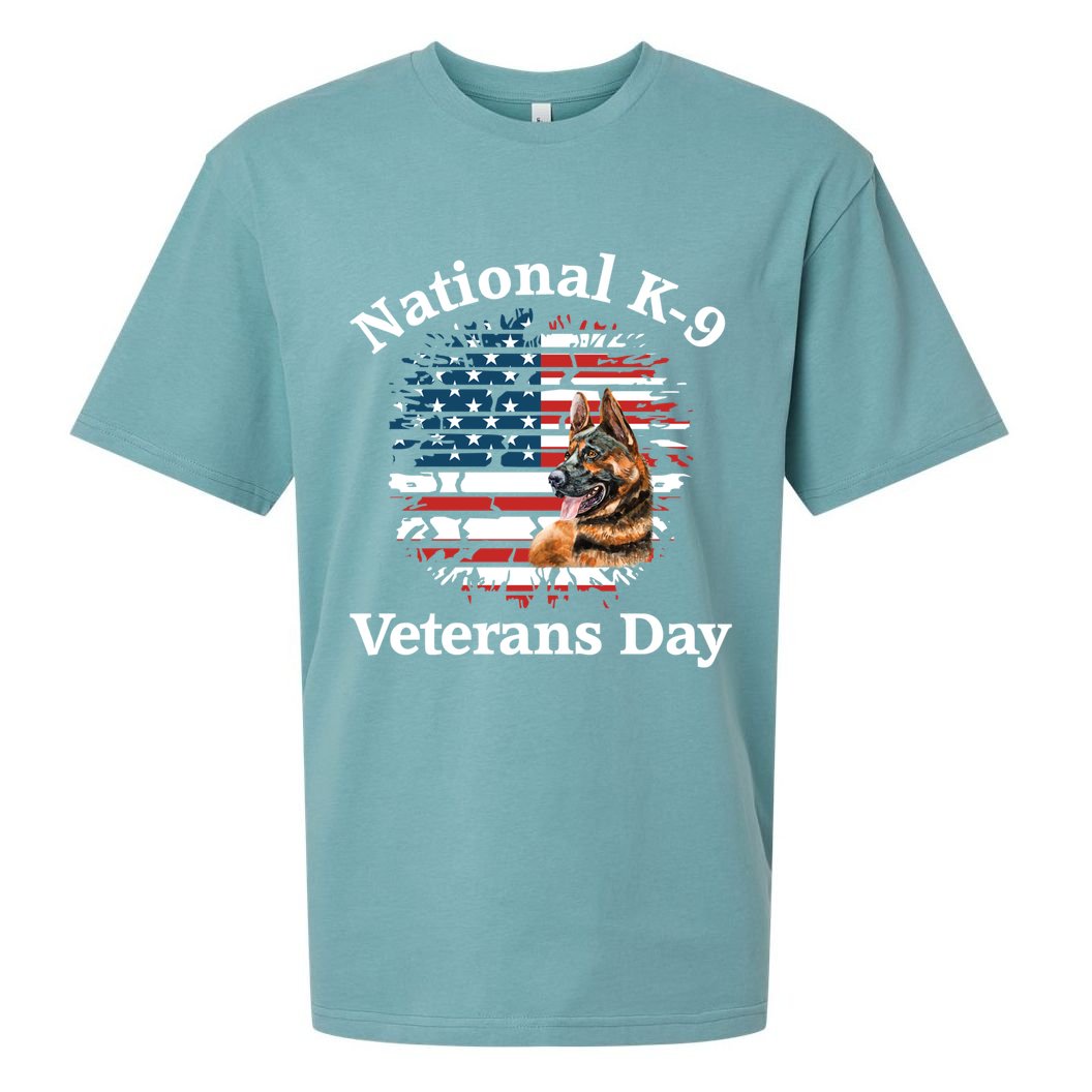 K9 Ger Shepherd Military Working Dog Veterans Day Gift Sueded Cloud Jersey T-Shirt
