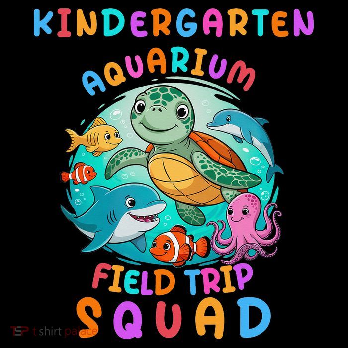 Kinder Garten School Field Day Trip Aquarium Squad 2025 Tall T-Shirt