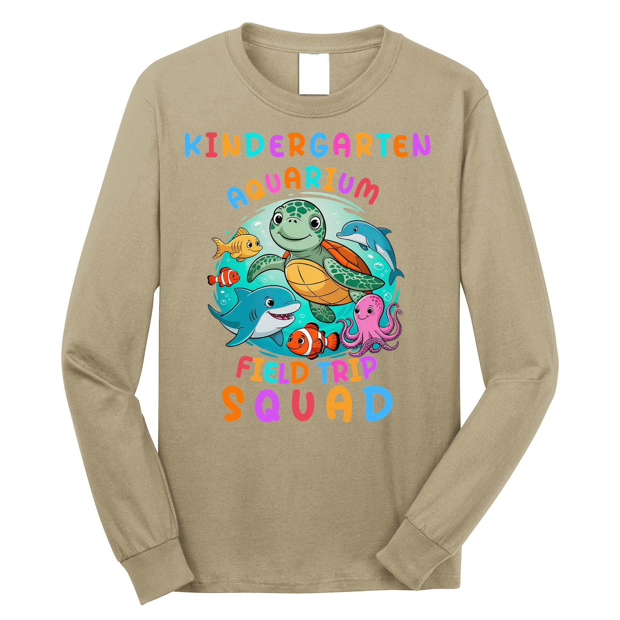 Kinder Garten School Field Day Trip Aquarium Squad 2025 Long Sleeve Shirt