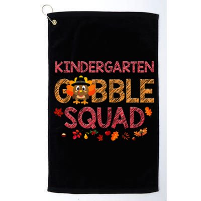 Kindergarten Gobble Squad Turkey Thanksgiving  Platinum Collection Golf Towel