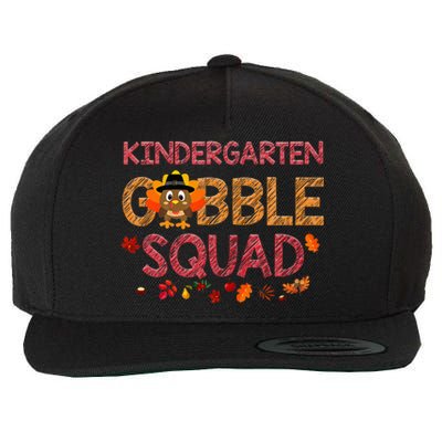 Kindergarten Gobble Squad Turkey Thanksgiving  Wool Snapback Cap