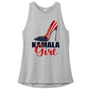 Kamala Girl Stilettos High Heel Harris 2024 Vote President Ladies PosiCharge Tri-Blend Wicking Tank