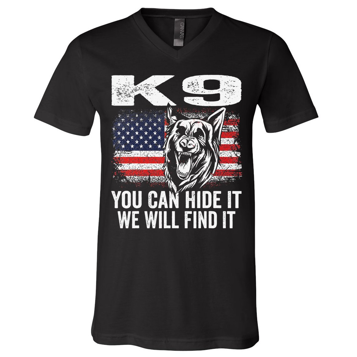 K9 German Shepherd Police Dog Law Enforcement K9 Handler V-Neck T-Shirt