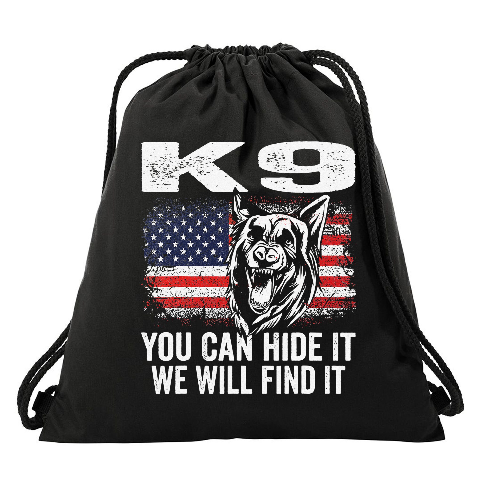 K9 German Shepherd Police Dog Law Enforcement K9 Handler Drawstring Bag