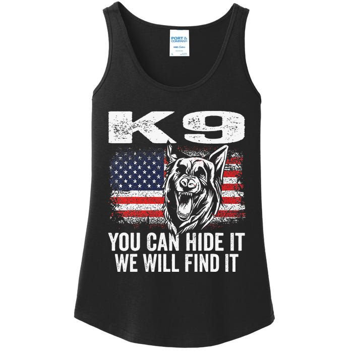 K9 German Shepherd Police Dog Law Enforcement K9 Handler Ladies Essential Tank