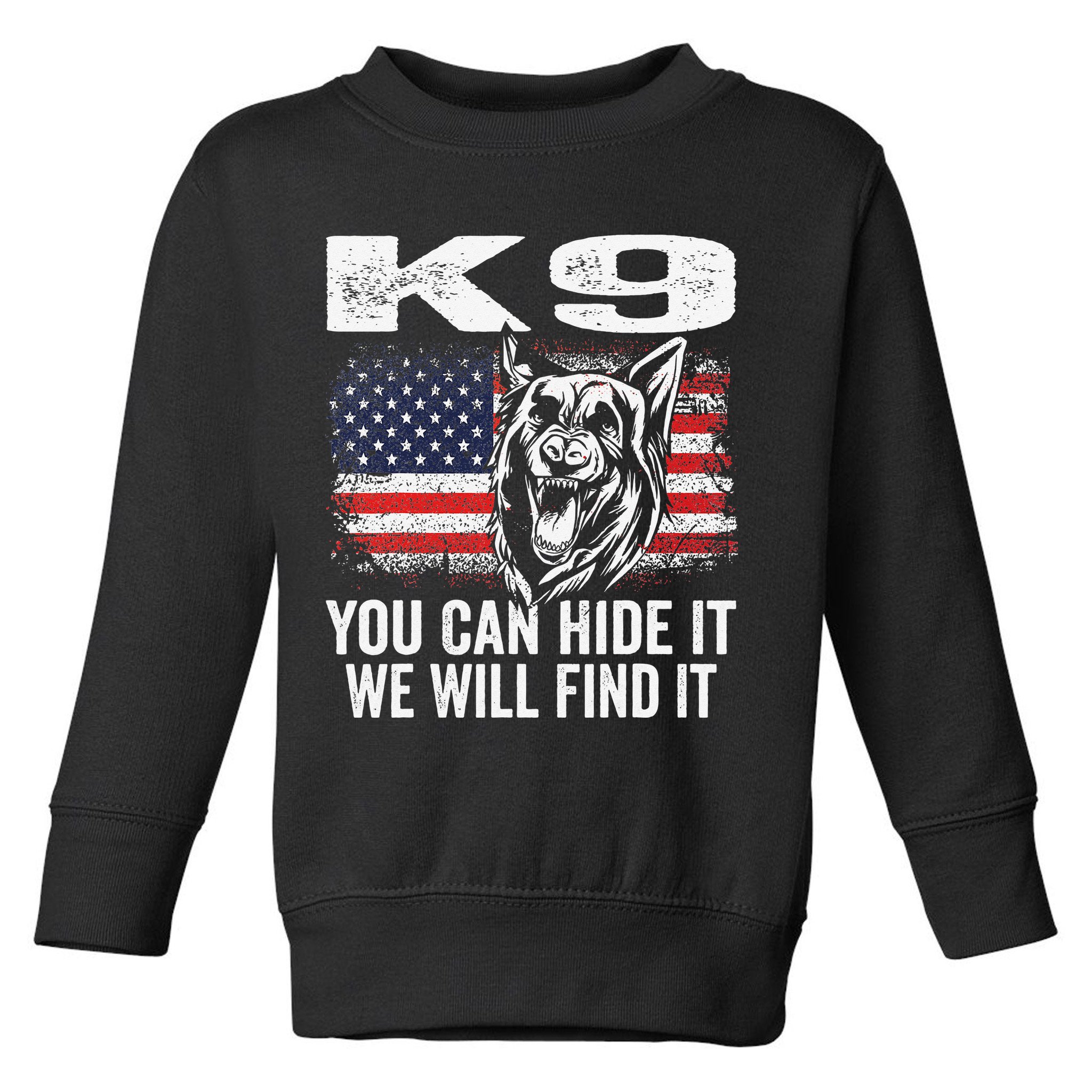 K9 German Shepherd Police Dog Law Enforcement K9 Handler Toddler Sweatshirt