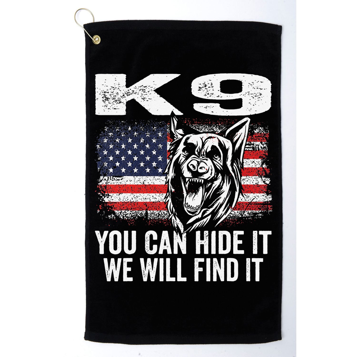 K9 German Shepherd Police Dog Law Enforcement K9 Handler Golf Towel