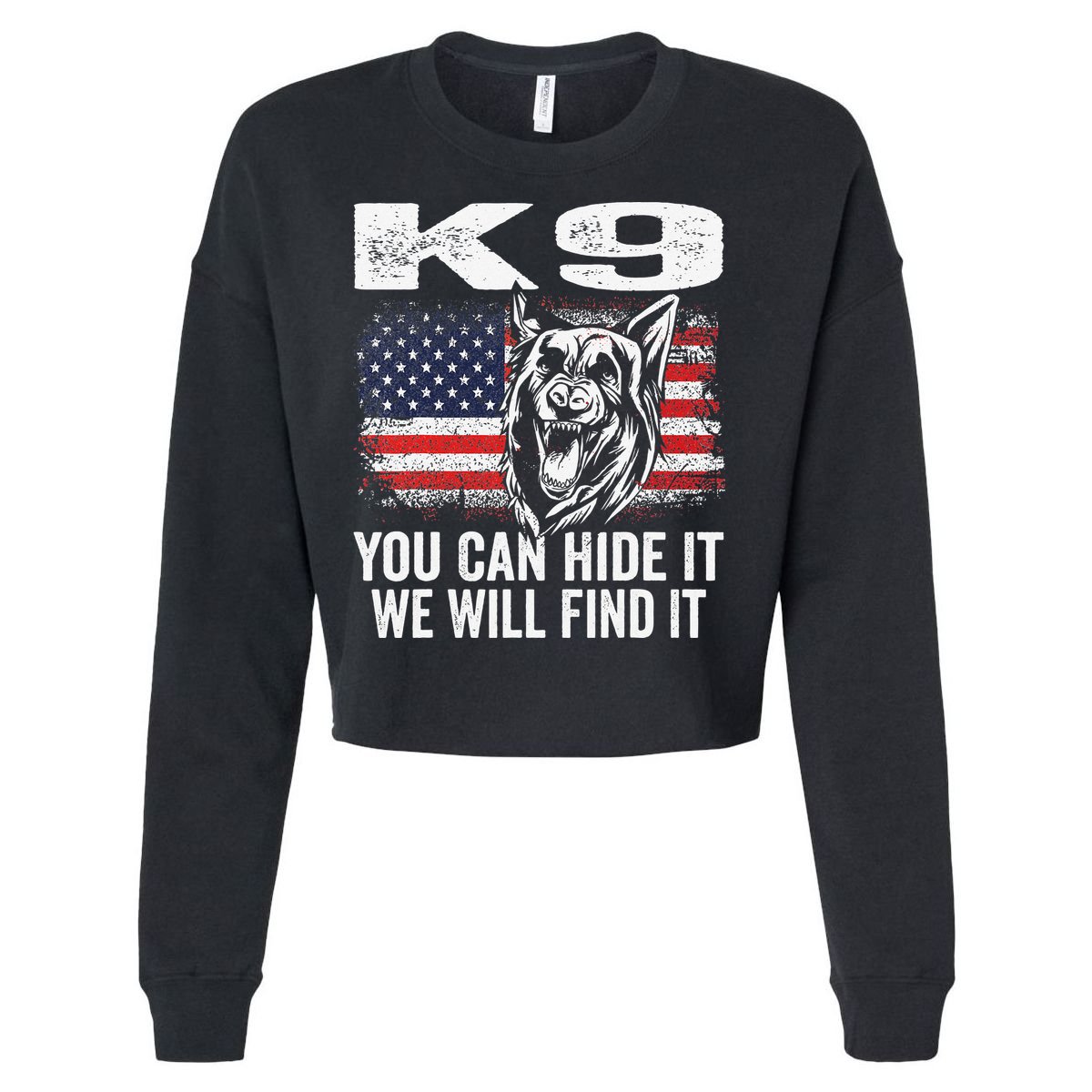 K9 German Shepherd Police Dog Law Enforcement K9 Handler Cropped Pullover Crew