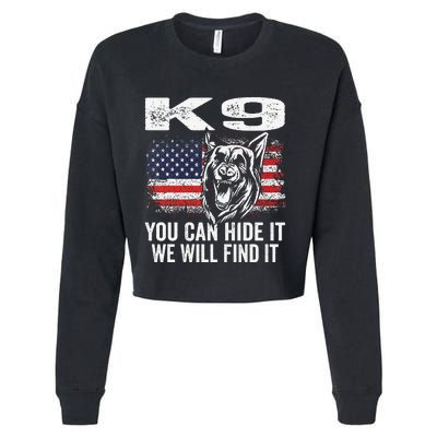 K9 German Shepherd Police Dog Law Enforcement K9 Handler Cropped Pullover Crew