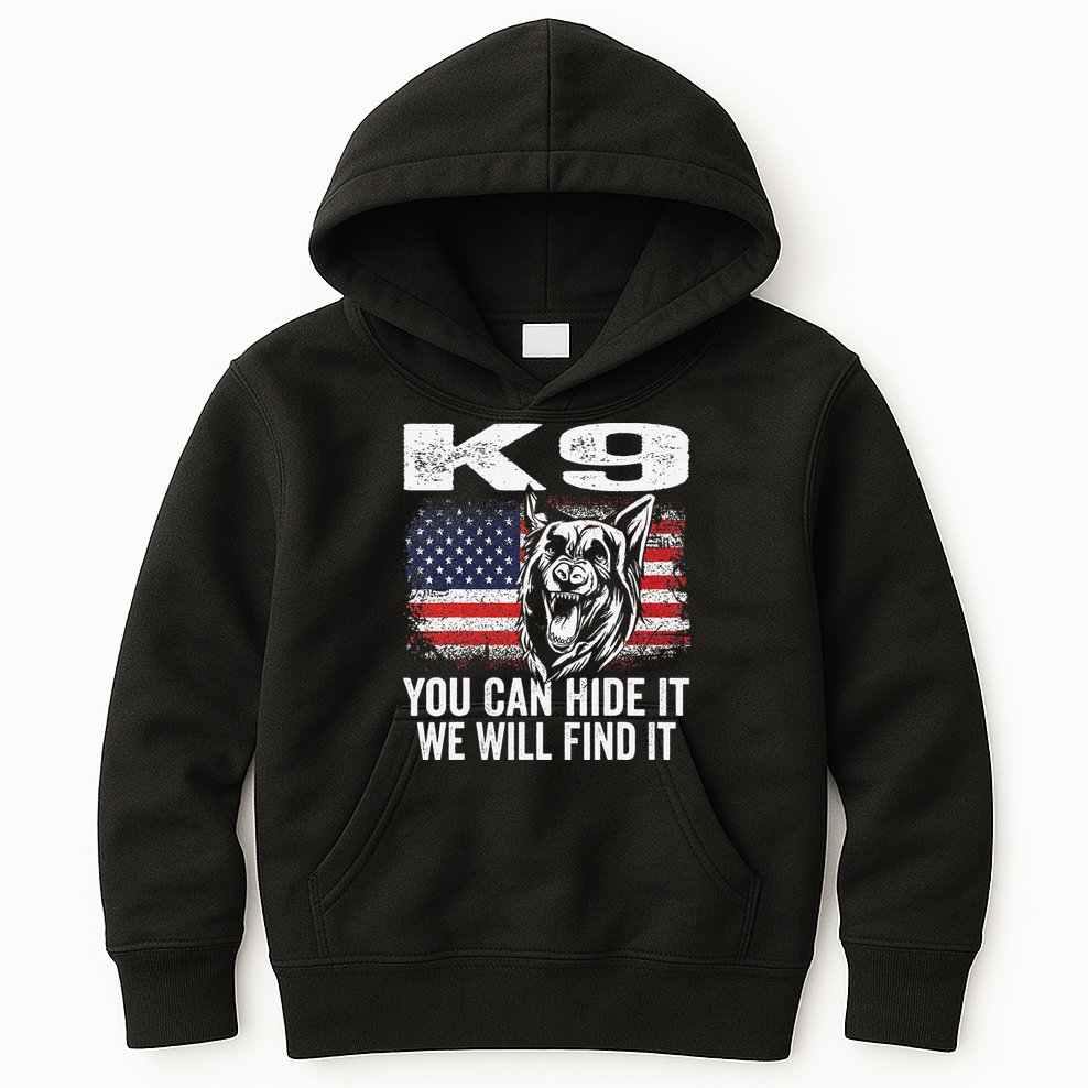 K9 German Shepherd Police Dog Law Enforcement K9 Handler Kids Hoodie