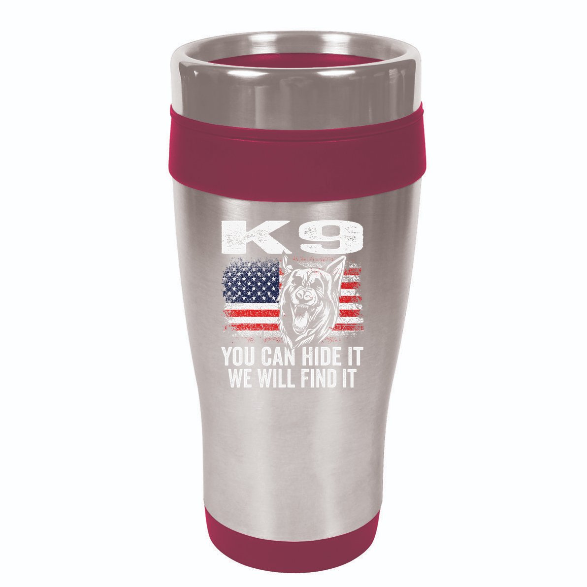 K9 German Shepherd Police Dog Law Enforcement K9 Handler 16oz Travel Tumbler