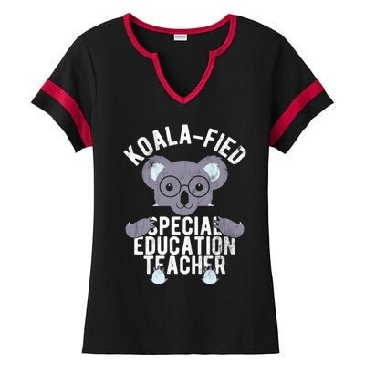 Koalacute Giftfied Special Education Sped Teacher Gift Ladies Halftime Notch Neck Tee