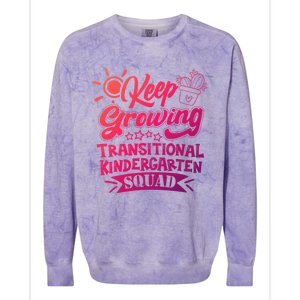 Keep Growing Transitional Kindergarten Teacher Team Gift Colorblast Crewneck Sweatshirt