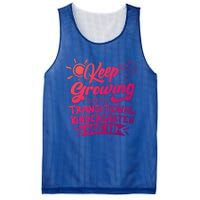 Keep Growing Transitional Kindergarten Teacher Team Gift Mesh Reversible Basketball Jersey Tank