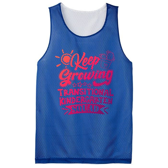 Keep Growing Transitional Kindergarten Teacher Team Gift Mesh Reversible Basketball Jersey Tank