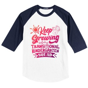 Keep Growing Transitional Kindergarten Teacher Team Gift Baseball Sleeve Shirt