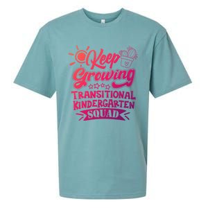 Keep Growing Transitional Kindergarten Teacher Team Gift Sueded Cloud Jersey T-Shirt