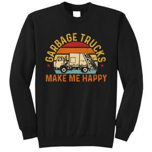 Kids Garbage Trucks Make Me Happy Tall Sweatshirt