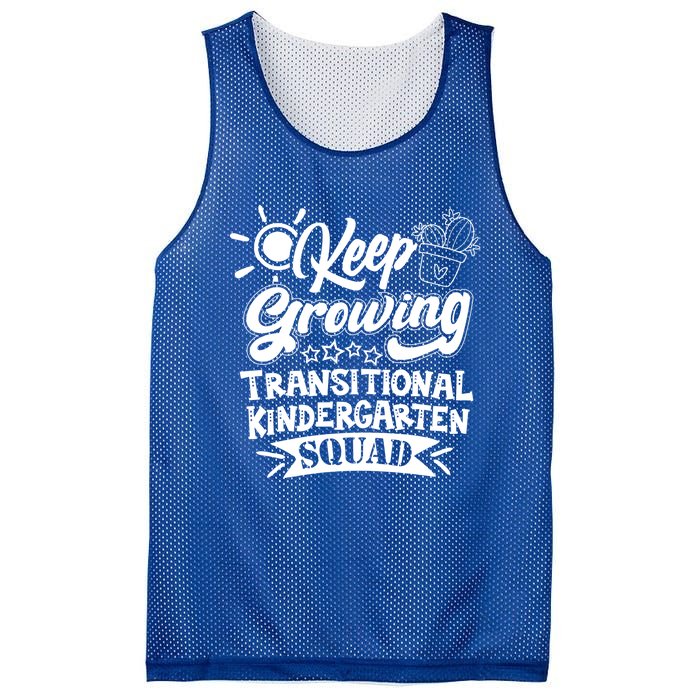 Keep Growing Transitional Kindergarten Teacher Team Gift Mesh Reversible Basketball Jersey Tank