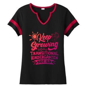 Keep Growing Transitional Kindergarten Teacher Team Gift Ladies Halftime Notch Neck Tee