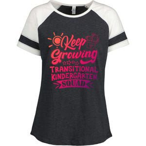 Keep Growing Transitional Kindergarten Teacher Team Gift Enza Ladies Jersey Colorblock Tee