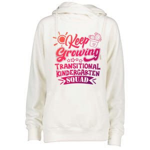 Keep Growing Transitional Kindergarten Teacher Team Gift Womens Funnel Neck Pullover Hood