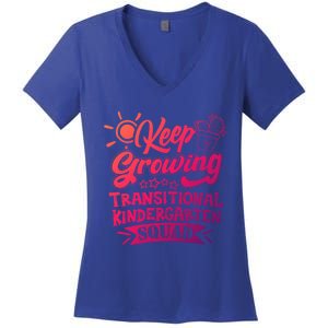 Keep Growing Transitional Kindergarten Teacher Team Gift Women's V-Neck T-Shirt