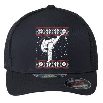 Karate Girl Ugly Christmas Sweater Martial Arts Fighter Gift Meaningful Gift Flexfit Unipanel Trucker Cap