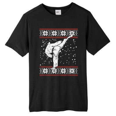 Karate Girl Ugly Christmas Sweater Martial Arts Fighter Gift Meaningful Gift Tall Fusion ChromaSoft Performance T-Shirt