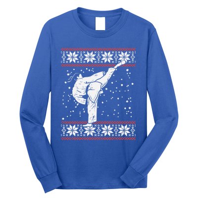 Karate Girl Ugly Christmas Sweater Martial Arts Fighter Gift Meaningful Gift Long Sleeve Shirt