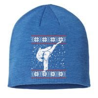 Karate Girl Ugly Christmas Sweater Martial Arts Fighter Gift Meaningful Gift Sustainable Beanie