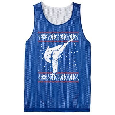 Karate Girl Ugly Christmas Sweater Martial Arts Fighter Gift Meaningful Gift Mesh Reversible Basketball Jersey Tank