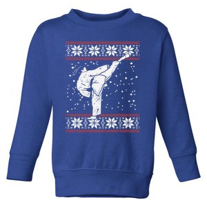 Karate Girl Ugly Christmas Sweater Martial Arts Fighter Gift Meaningful Gift Toddler Sweatshirt